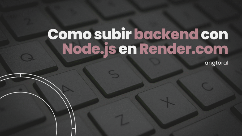 Despliegue de Nodejs en Render.com